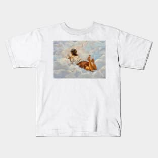 Reading a book in the sky Kids T-Shirt